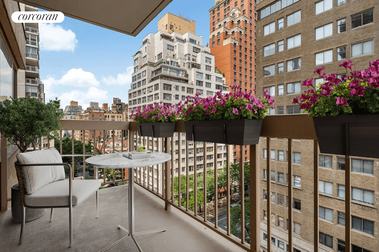 Corner Perfection with Views, Light, and a Terrace to Match Welcome to Apartment 11A at 200 East 69th Street a bright, airy, and exceptionally laid out 1 bedroom, 1.