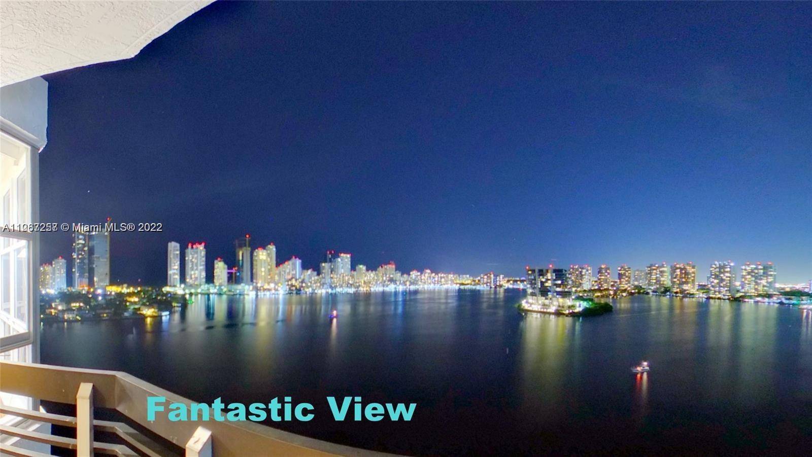 Unparalleled Top location and breathtaking water views from this corner unit with 2 balconies.