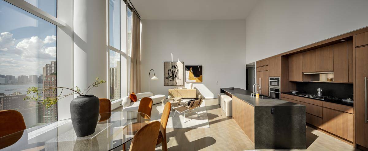 Residence 18C at 50 West Soaring Southwest Corner 3 Bedroom with Dramatic Double Height Ceilings 2, 302 SFWelcome to Residence 18C, a truly spectacular 3 bedroom, 3.