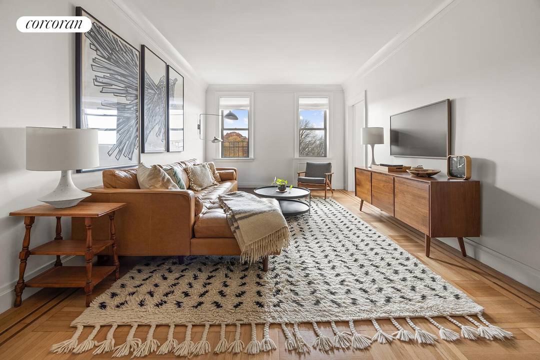 Bright, Architect Designed Corner Two Bedroom, Across from Prospect Park Welcome to this newly renovated two bedroom home in a grand elevator Art Deco coop, directly across from Prospect Park ...