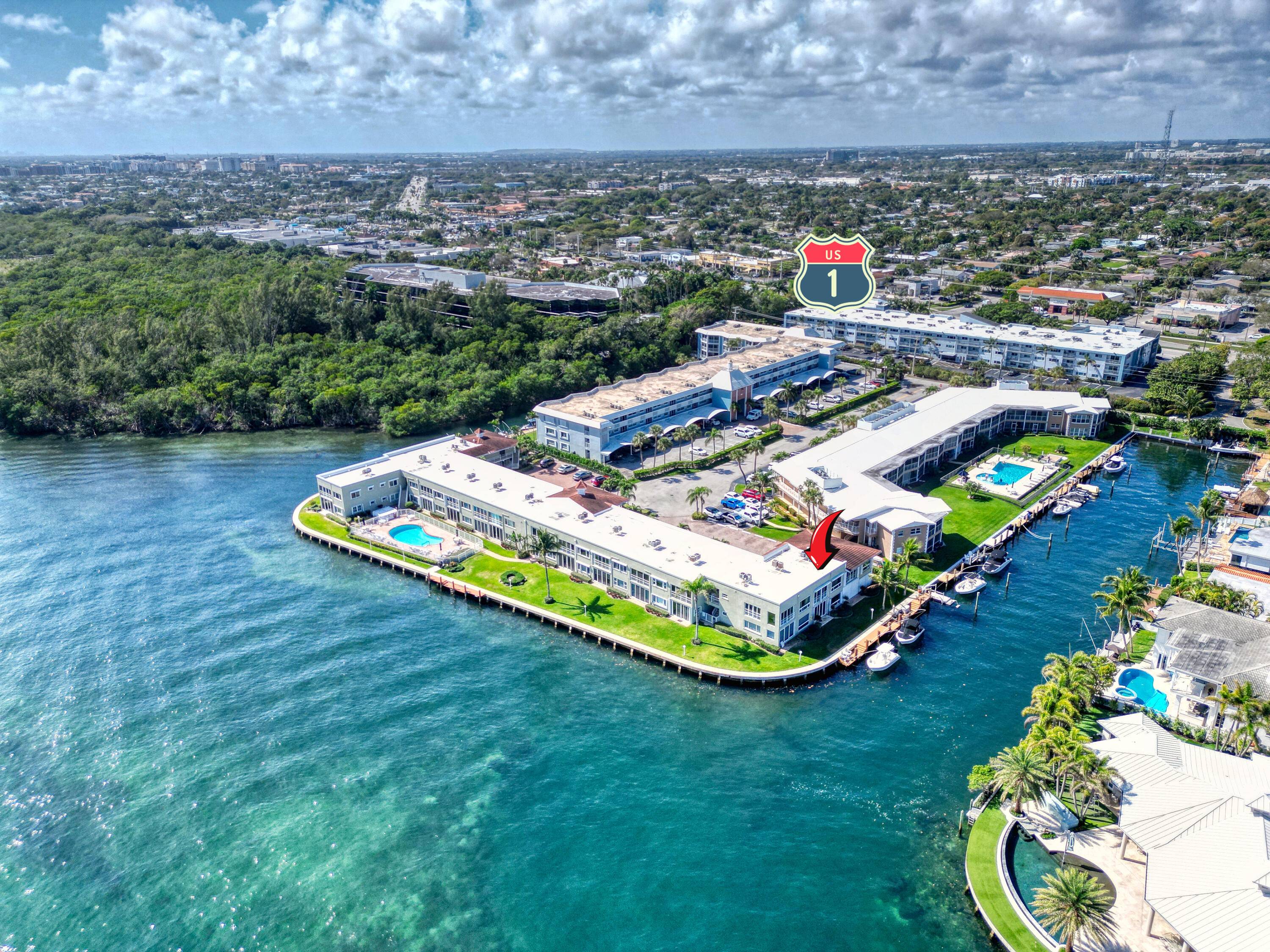 This waterfront modern beautifully updated turn key first floor corner unit has it all !