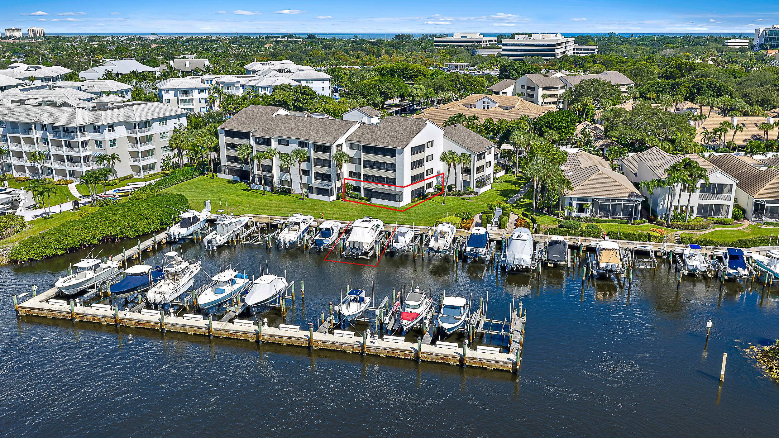Rare opportunity to own a private deeded dock just steps from your condo in the exclusive Oak Harbour.