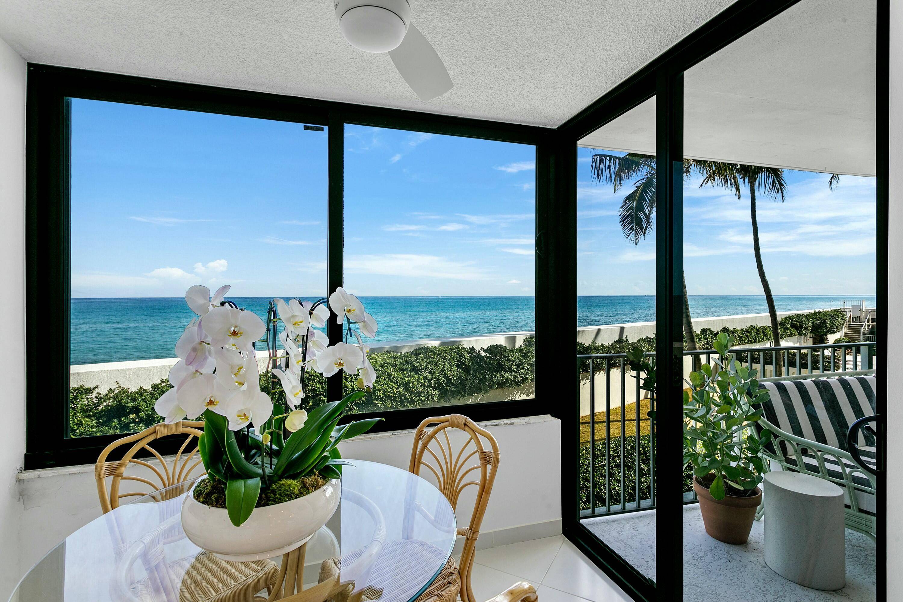 This stunning DIRECT oceanfront 2 bedroom 2 bath residence feels like living on a cruise ship and is located in the BEST line of the luxurious Mayfair House !