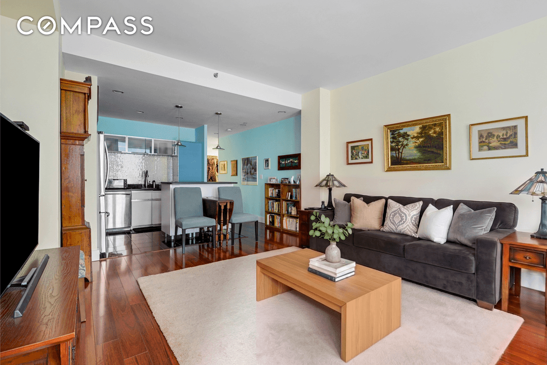 Rarely available coveted high floor A line at 44 27 Purves Street.