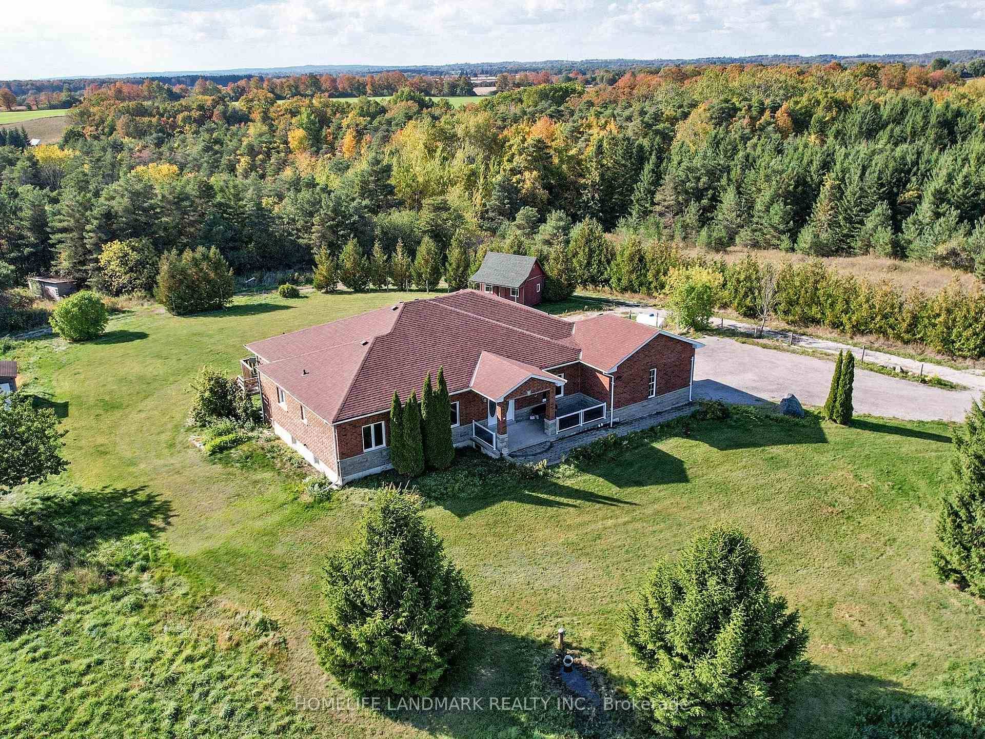 Stunning Detached House Nestled on Over 46 Acres of Lush, Workable Farmland, Offering Both Tranquility and Convenience with 2 Street Address Numbers.