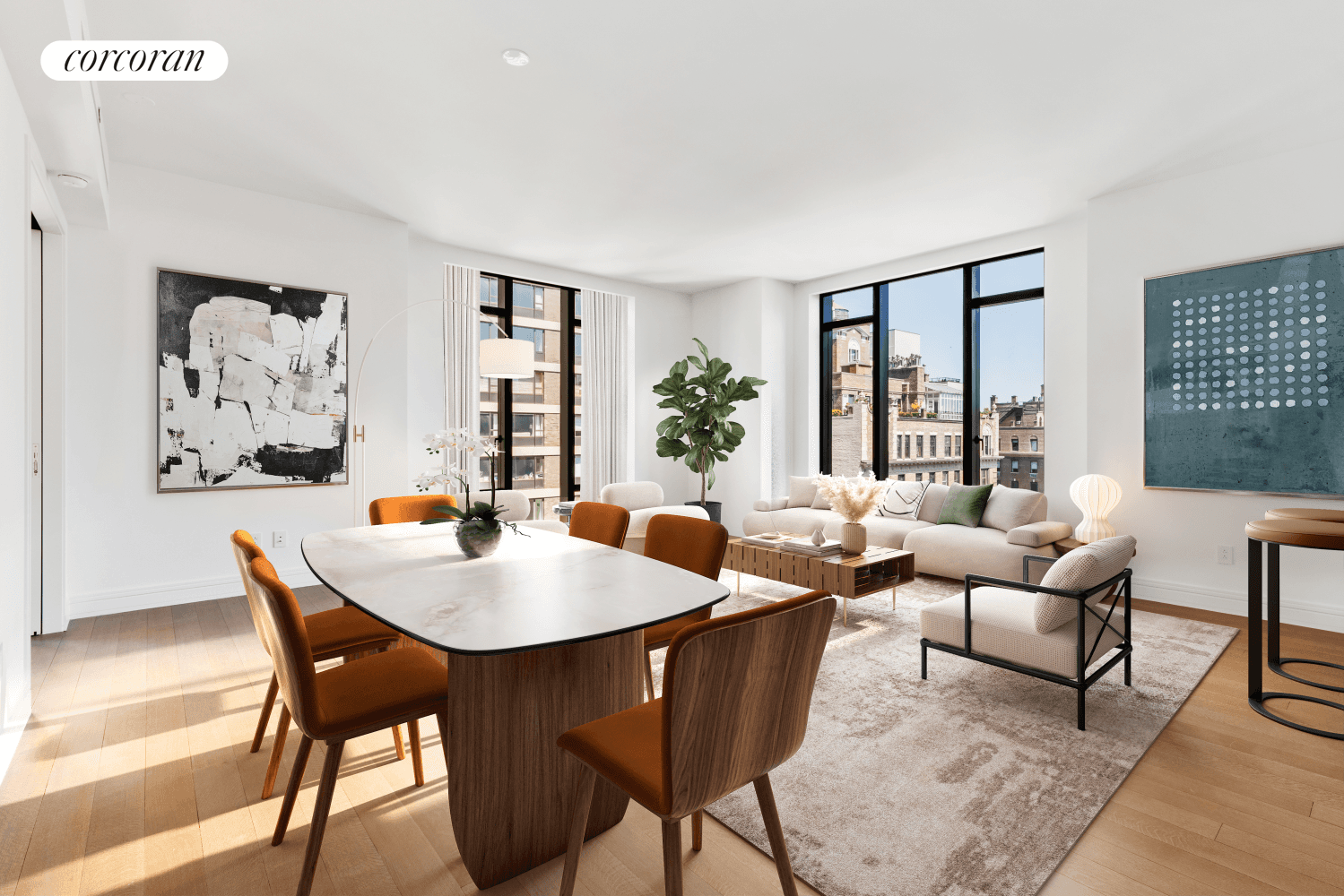 Available for immediate occupancy, Residence 17A is a stunning residence that offers expansive living.