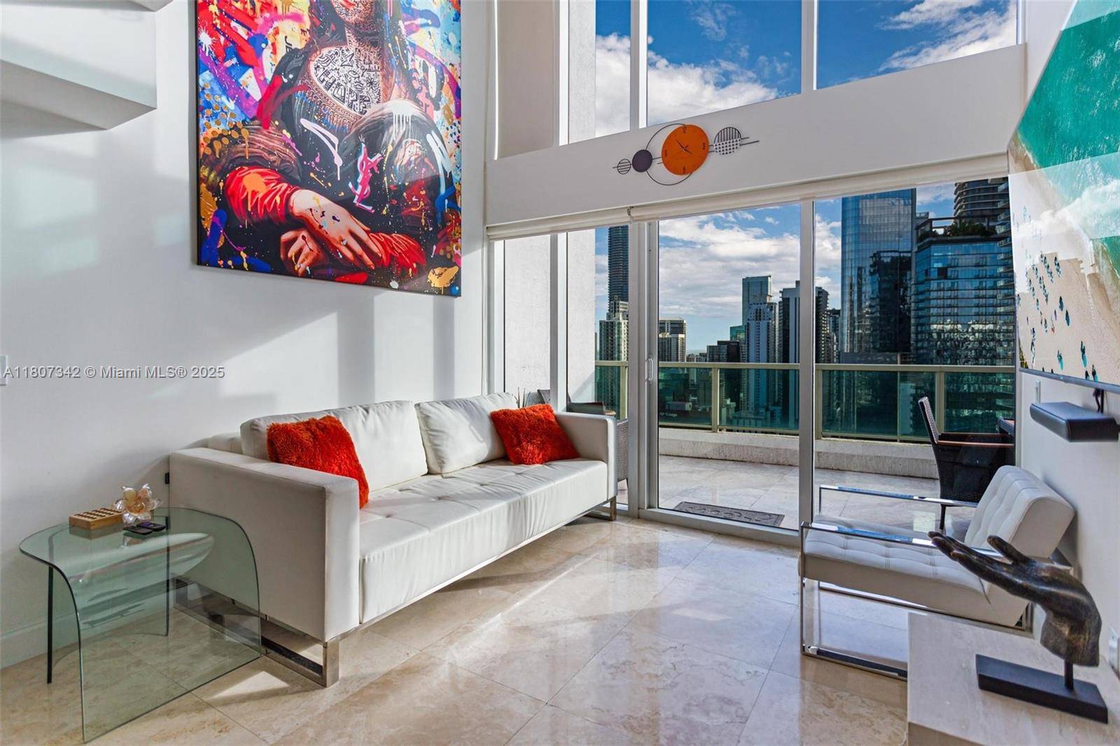 LUXURY CONDO LOFT in the Heart of Brickell, Miami with UNOBSTRUCTED VIEWS, 2 GARAGE PARKING SPOTS, EXTRA LARGE TERRACE !