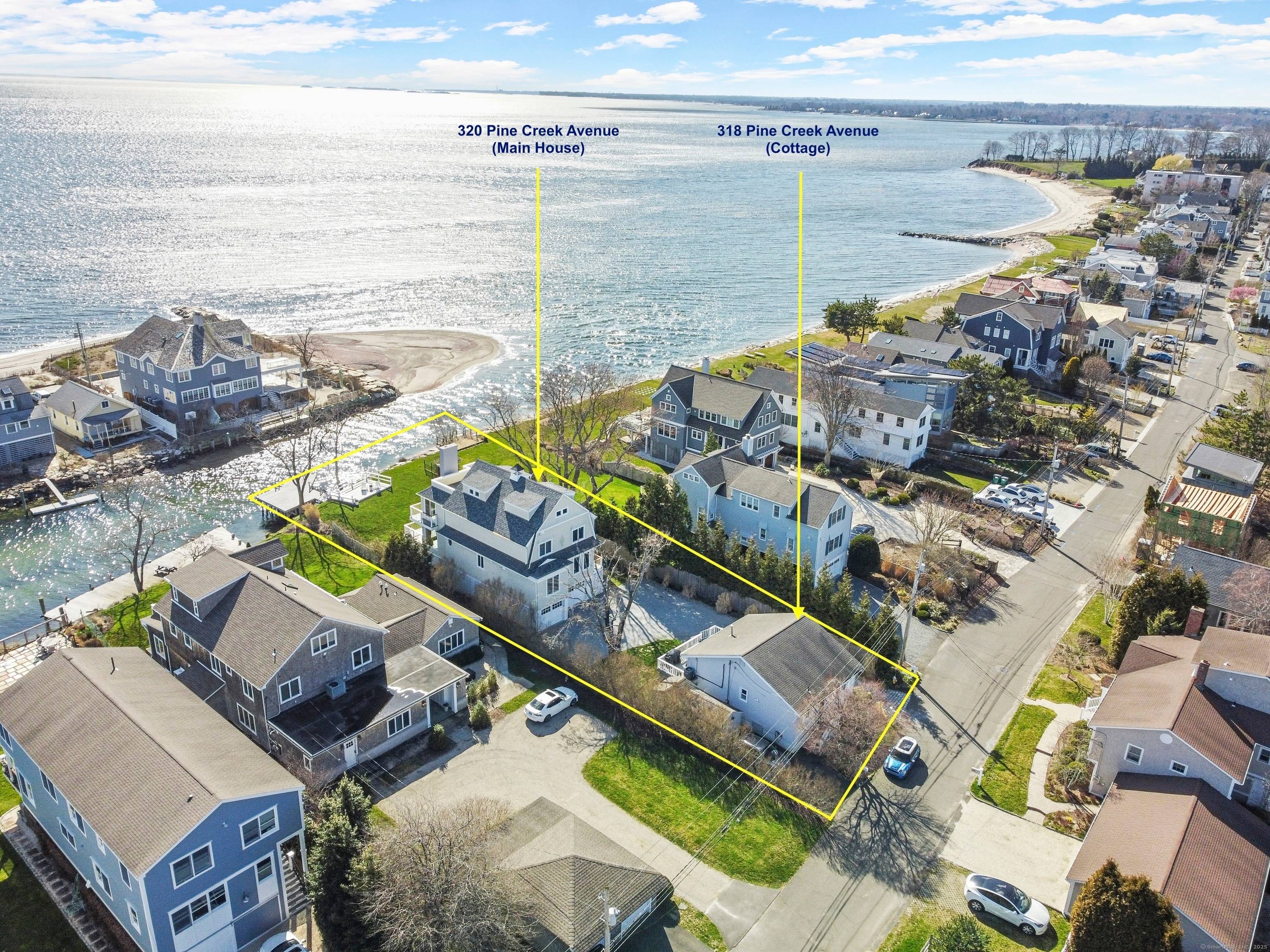 Welcome to a truly exceptional opportunity a direct waterfront compound offering expansive views of Long Island Sound, a dock, endless showstopping sunsets.