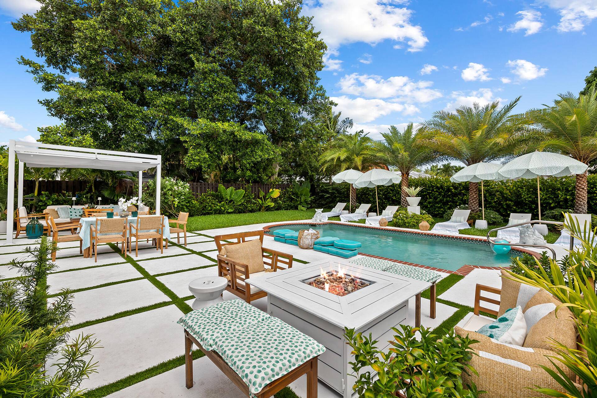 Live the South of Southern lifestyle in this fully furnished, designer appointed home in one of West Palm Beach's most desirable neighborhoods.
