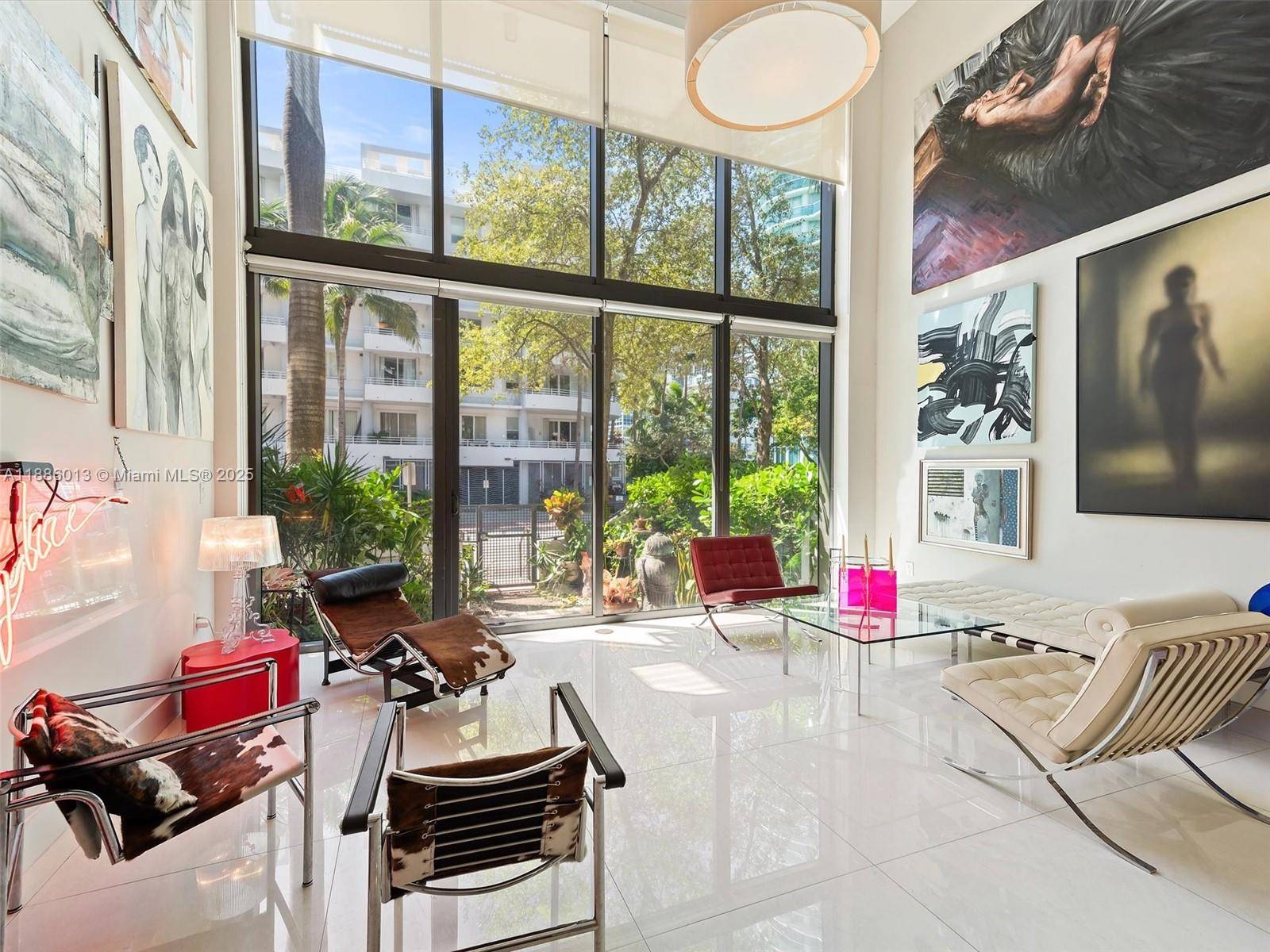 With beach access just across the street, this sophisticated Miami Beach maisonette offers a relaxed indoor outdoor lifestyle.