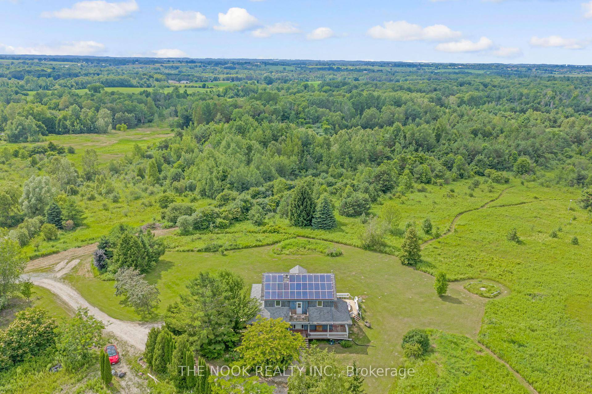 Welcome to your private country escape, a custom built farmhouse nestled on eighty eight acres of rolling land and woods.