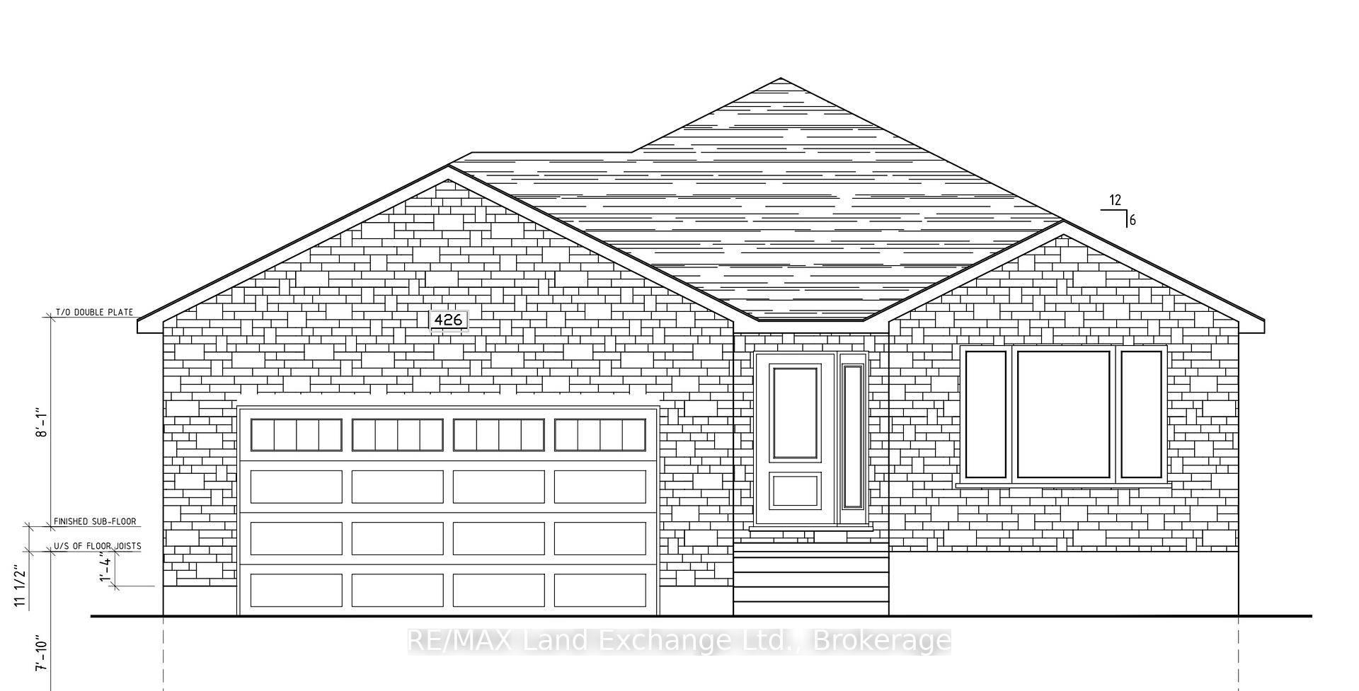 This brand new brick bungalow is currently under construction on the South side of Northport Drive in Port Elgin.
