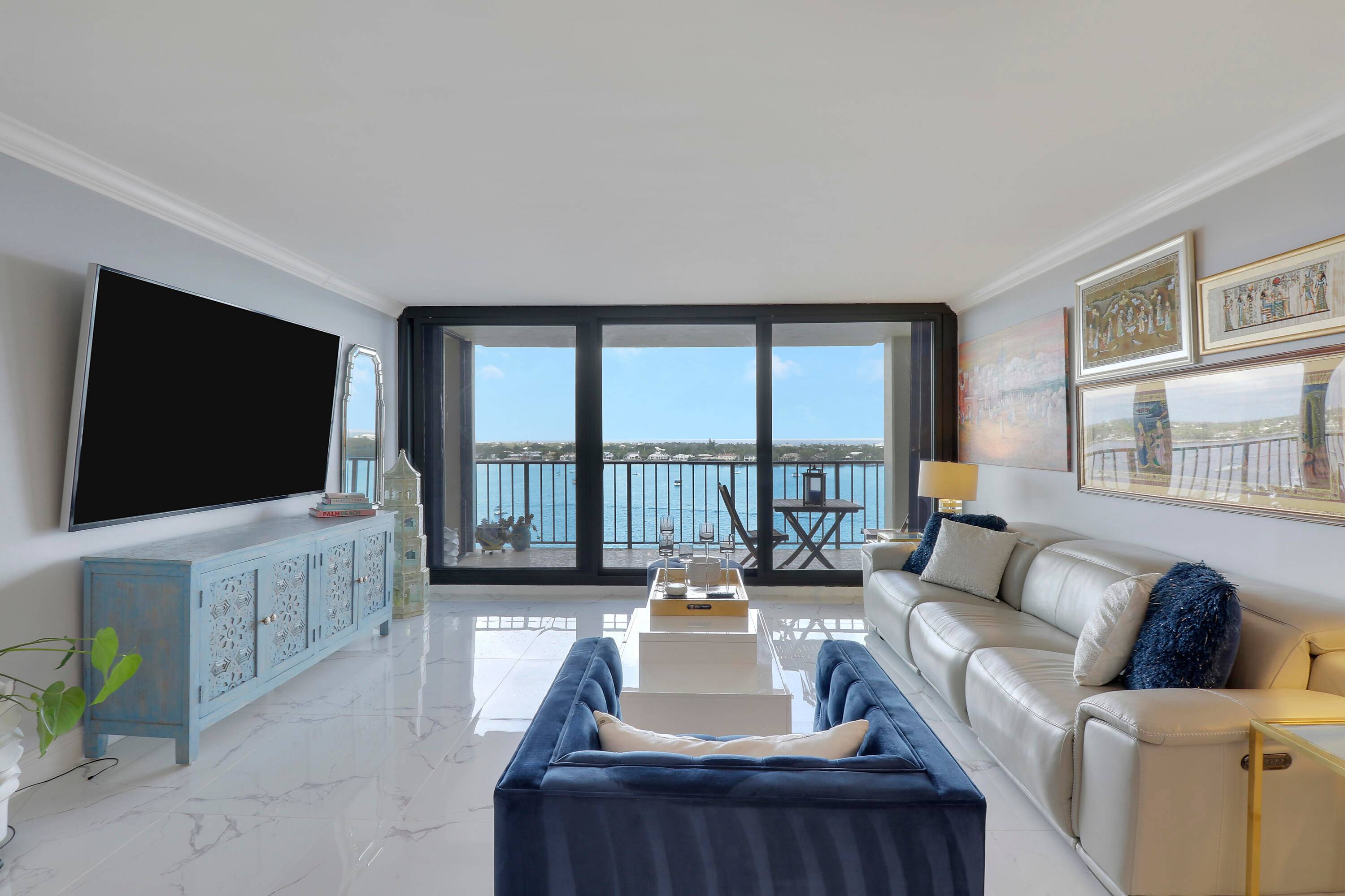 AMAZING WATER VIEWS from this newly renovated 2BR 2BA fully furnished condo in Old Port Cove.
