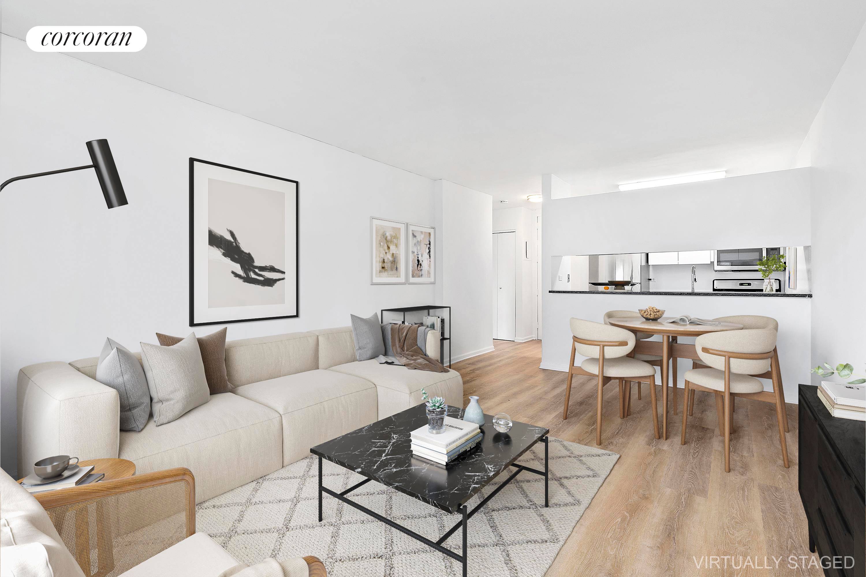 Light filled and Spacious One Bedroom Luxury Condo with all South Facing Exposure.