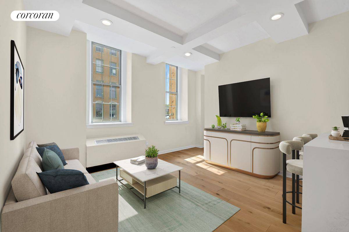 Nestled in a contemporary setting, this stunning one bedroom apartment optimizes both space and functionality.