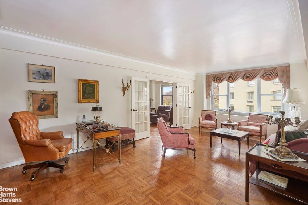 This rarely available two bedroom plus den potentially three bedroom three bathroom residence is located in one of Fifth Avenue's best managed post war cooperative buildings.