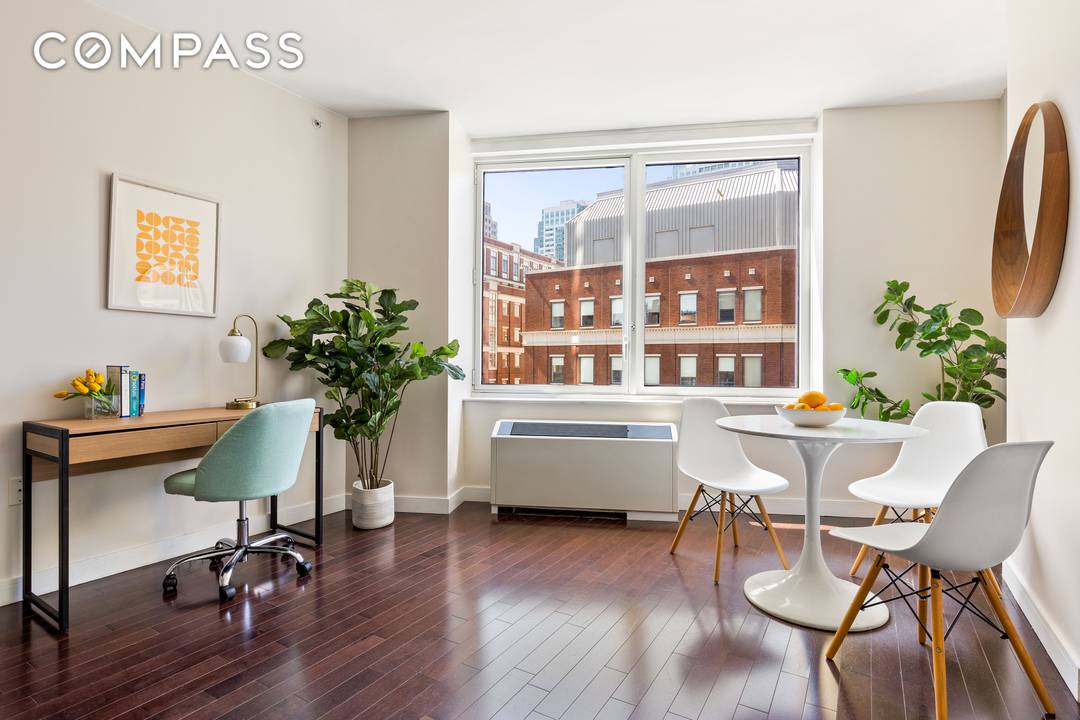 This oversized alcove studio at The Oro offers more than 700 sq ft of thoughtfully designed living space easily rivaling many one bedrooms with an expansive 20' long footprint that ...