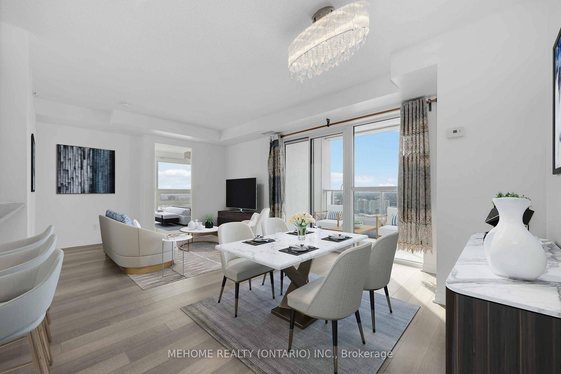 Brand New Floor in Two Bedrooms amp ; Fresh Paint Throughout The Unit A Gorgeous Executive 2 Bedroom Corner Unit In The Luxury Yorkland at Herons Hill Condos !