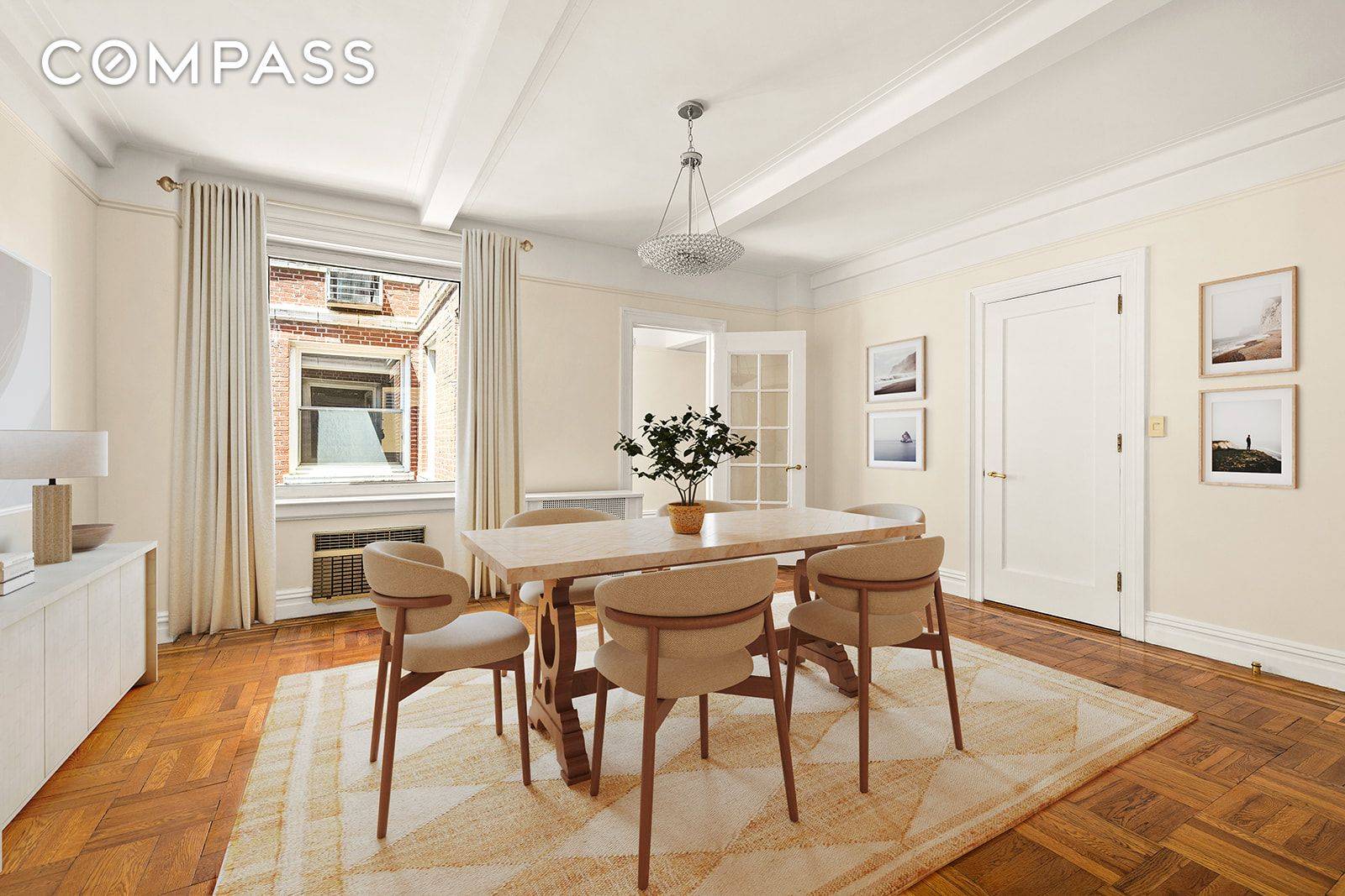 This flexible 4 bed, 2 bath pre war home is distinguished by large rooms, including a formal dining room, windowed kitchen and baths, and great light from exposures to the ...