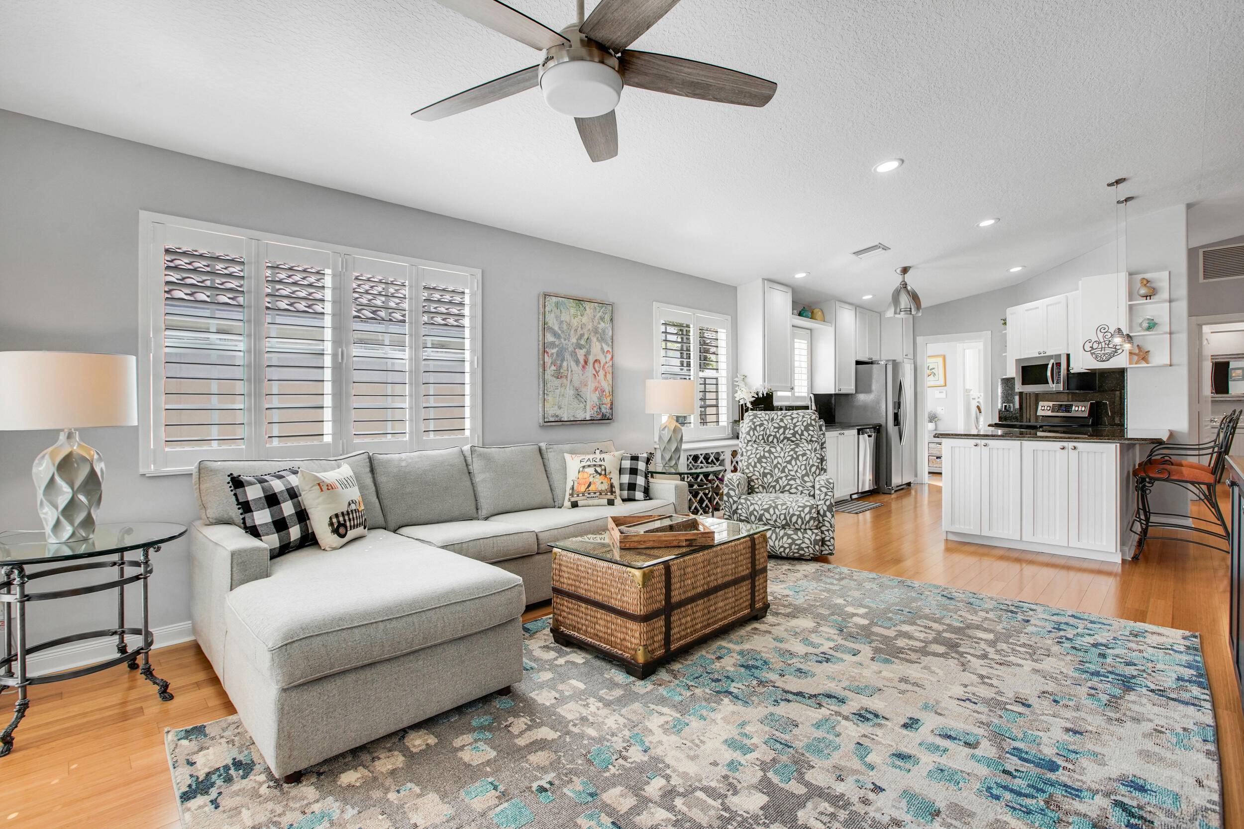 Beautifully maintained 2BR 2BA POOL home with 2 car garage in a sought after lakefront community.