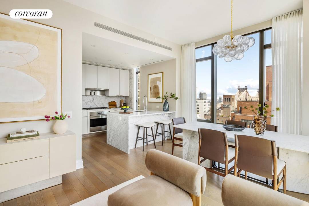 Available for immediate occupancy, Residence 20A at Sutton Tower is a stunning residence that offers expansive living accented by southeastern exposure and floor to ceiling windows.