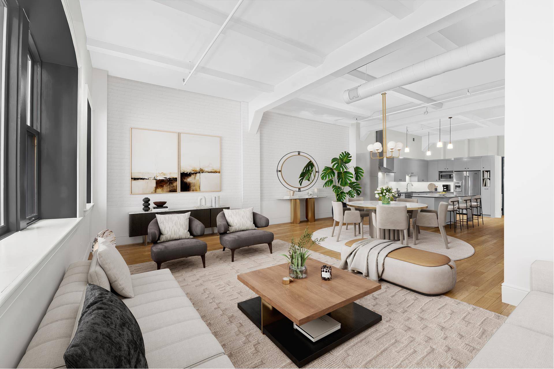 Enter into the elegance of 9 West 20th Street, Residence 2 a stunning full floor loft style 2 bedroom, 2 bathroom condominium with a den home office, perfectly situated in ...