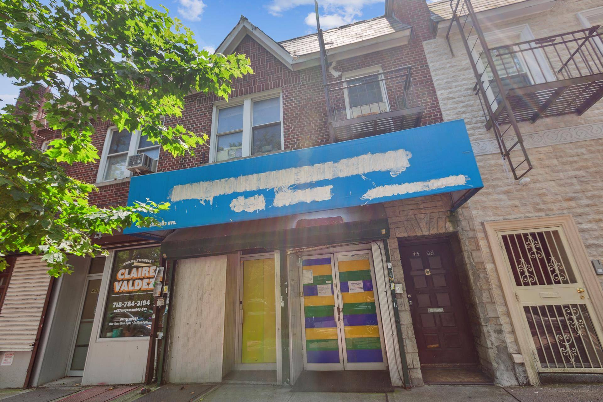 Commercial Space ground floor of Mix Use Building, approximately 1300 SF with Bathroom.