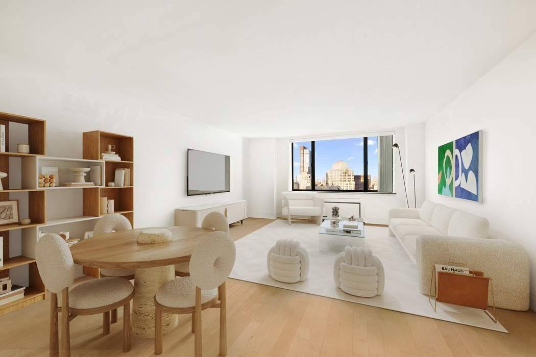 Perched on a high floor in the heart of Lincoln Square, this beautifully designed one bedroom residence boasts sweeping city views and exceptional natural light throughout.