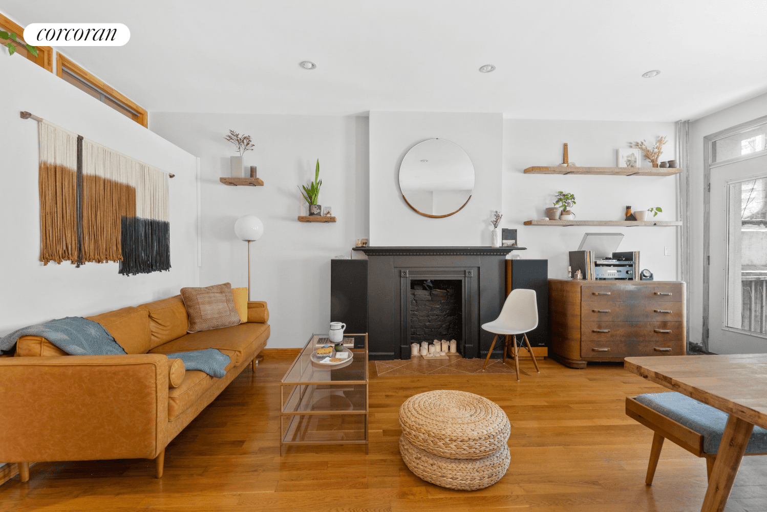 Artful and chic two unit townhouse on historic cobblestone Stockholm Street in the heart of Ridgewood is nearly 20 feet wide and packed with charm and curb appeal !