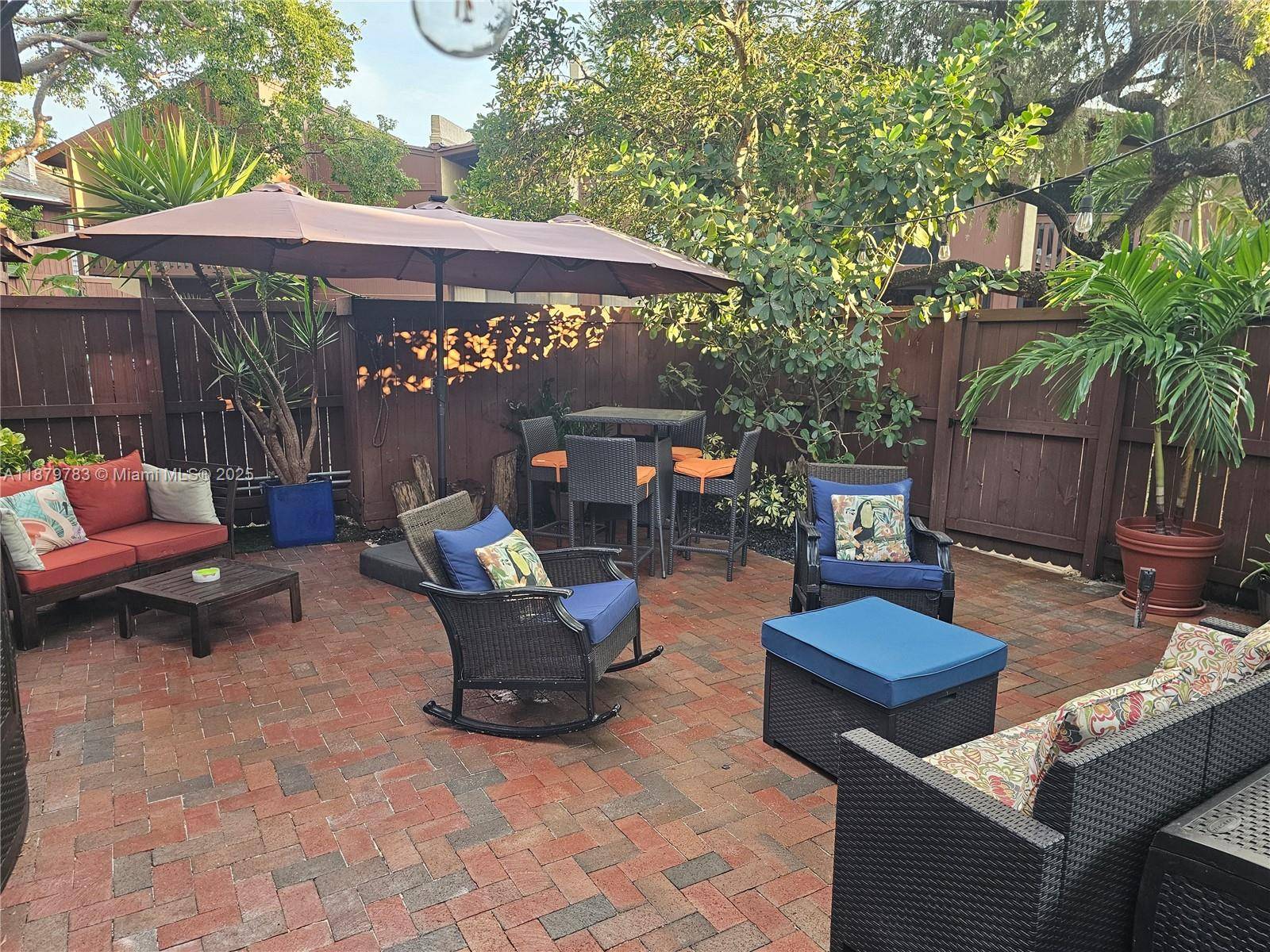 One of a kind Snapper Village unit with one of the largest and beautifully paved patios in the community.