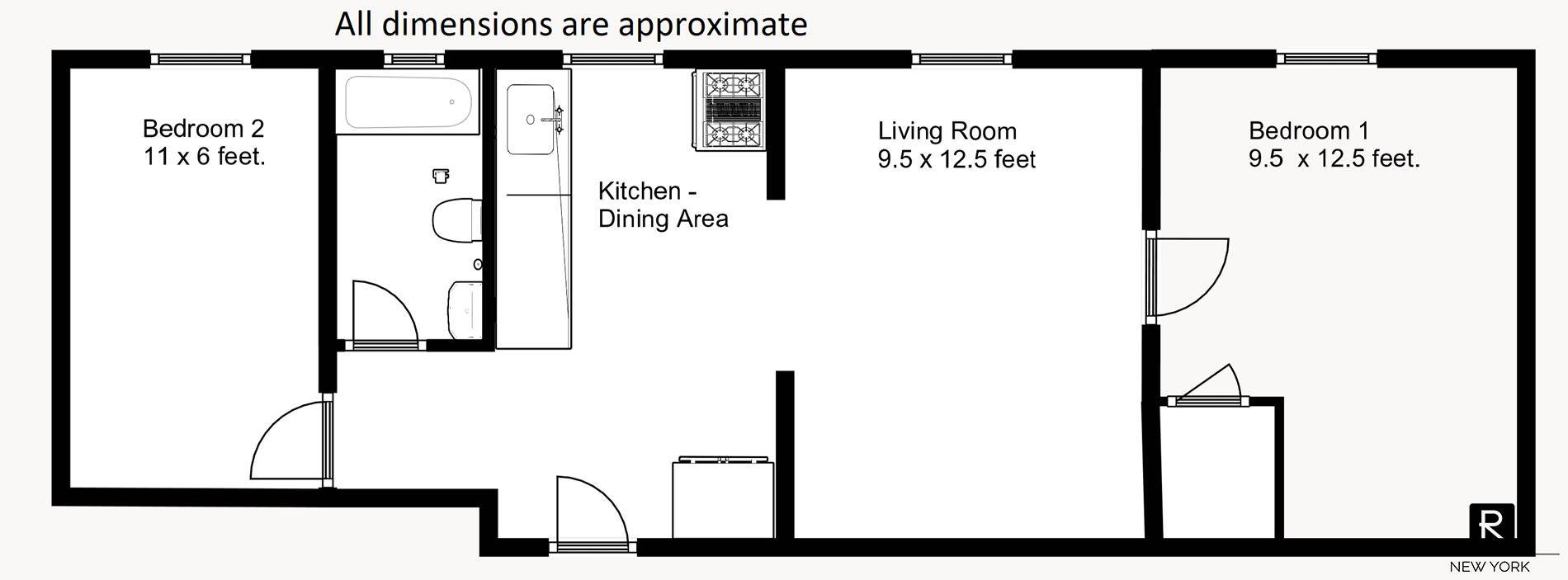 Beautiful fully renovated 2Br apartment with a great layout and view.