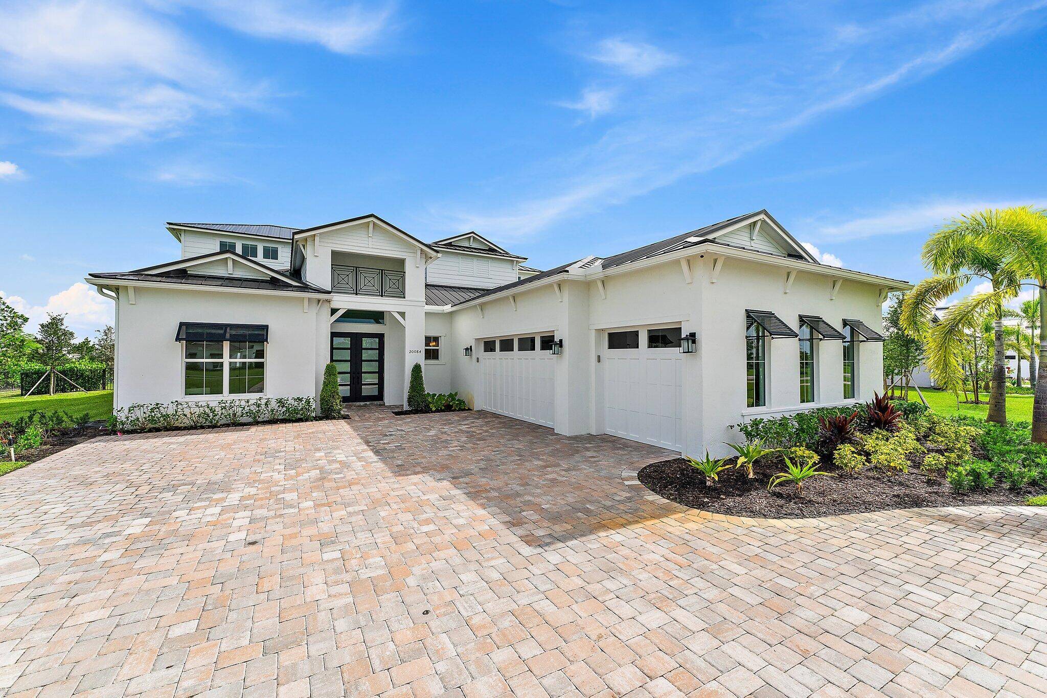 Like brand new transitional coastal inspired pool home on just shy of 1 acre.