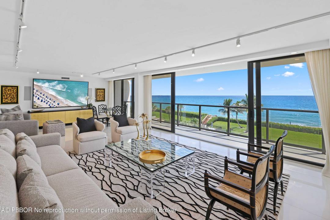 Direct Oceanfront, Completely Renovated, Panoramic ocean views, a wraparound terrace, effortless beach access, amp ; a private oceanfront cabana define this furnished home.