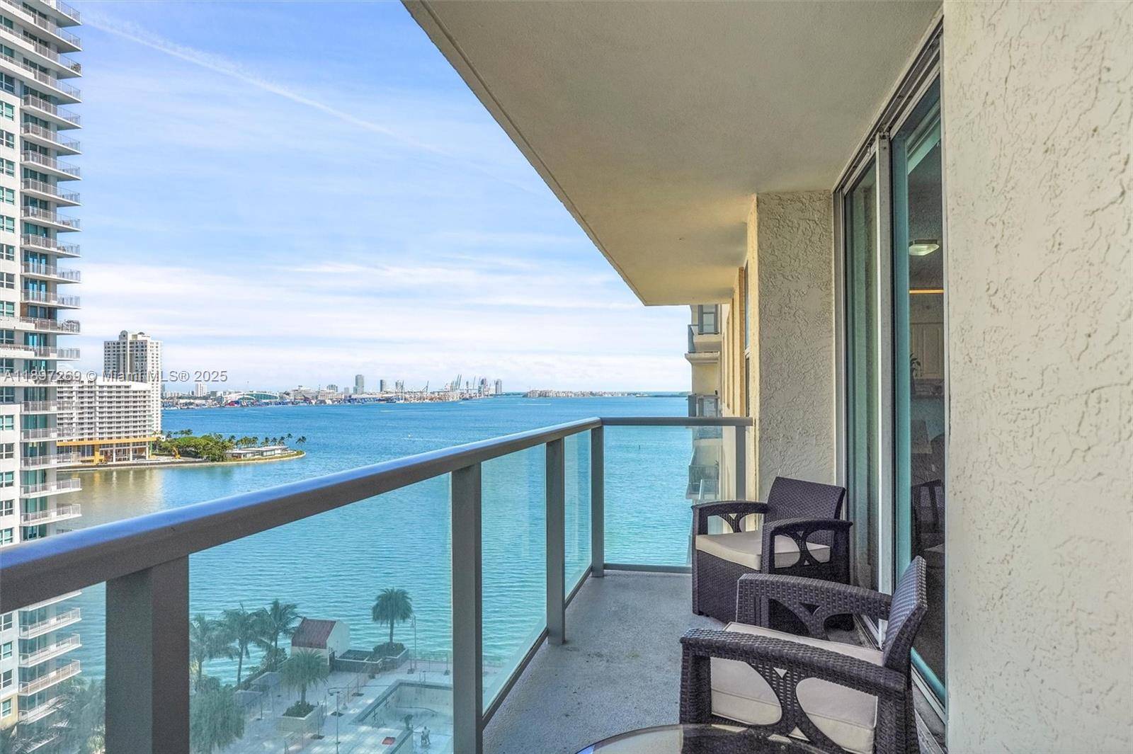 Beautiful 3 bedroom, 2 bathroom fully furnihsed and equipped corner, waterfront condo at the prestigeous full service property the Mark on Brickell !