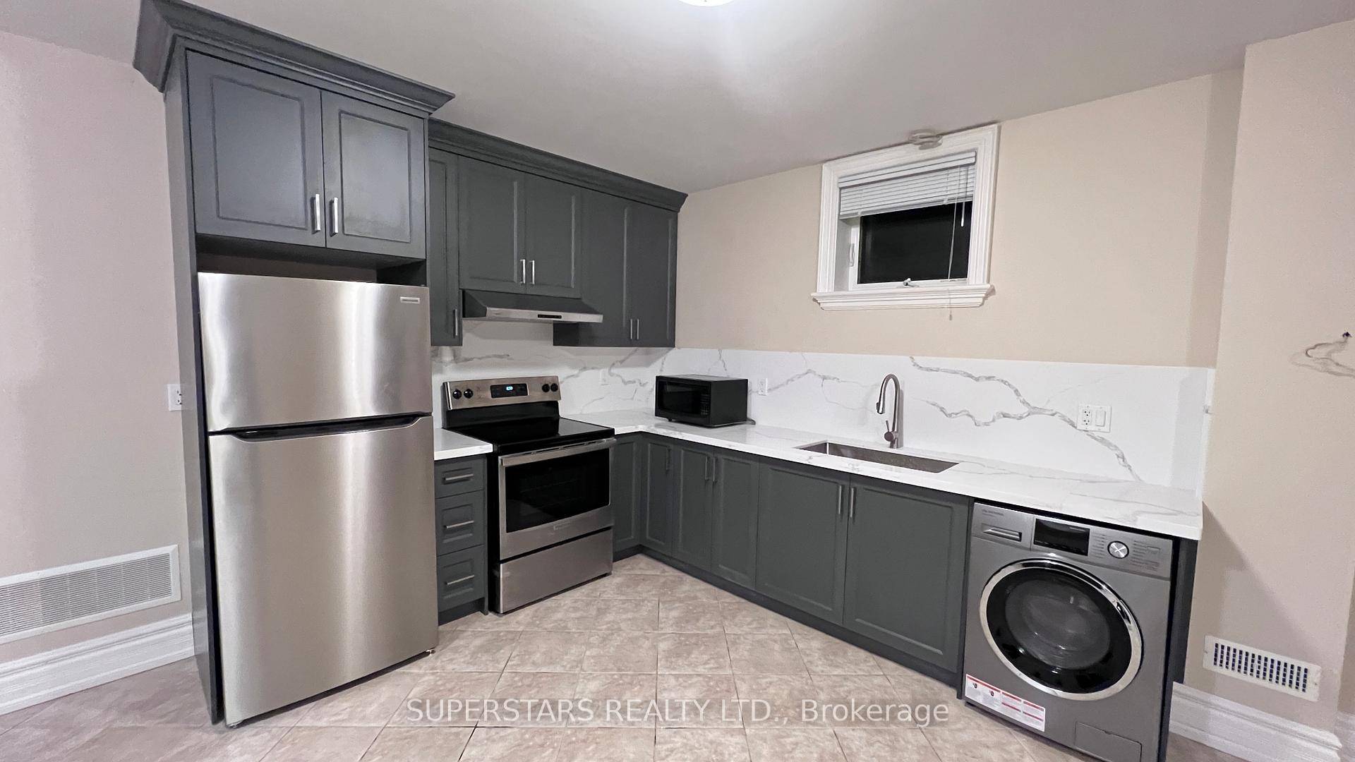 Bright spacious, 2 bedroom, 1 bath basement apartment with separate walk up entrance.