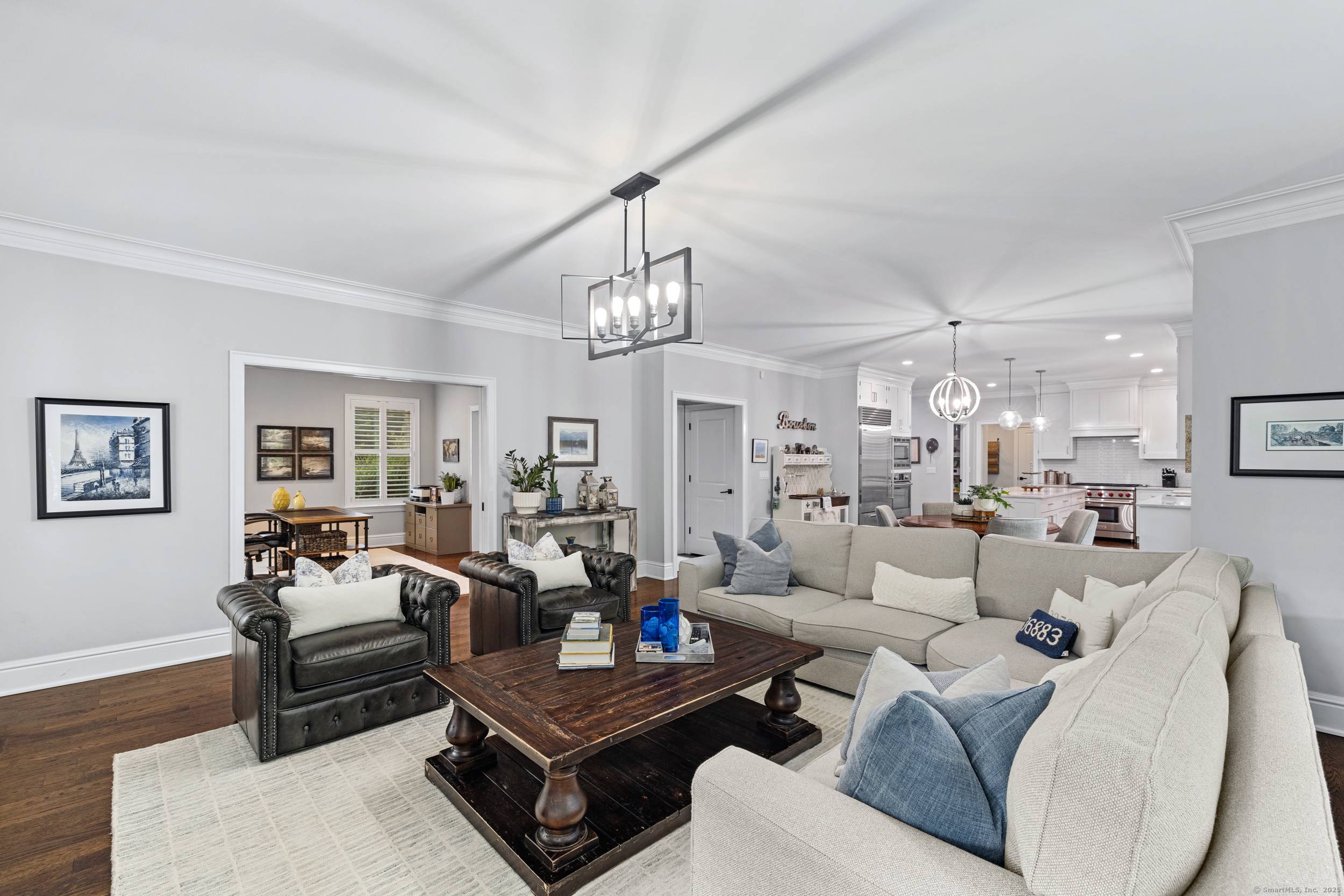 This modern transitional Colonial at 225 Good Hill Road, Weston, CT 06883 offers 5 bedrooms, 4 full and 1 half baths, and an open concept floor plan designed for natural ...