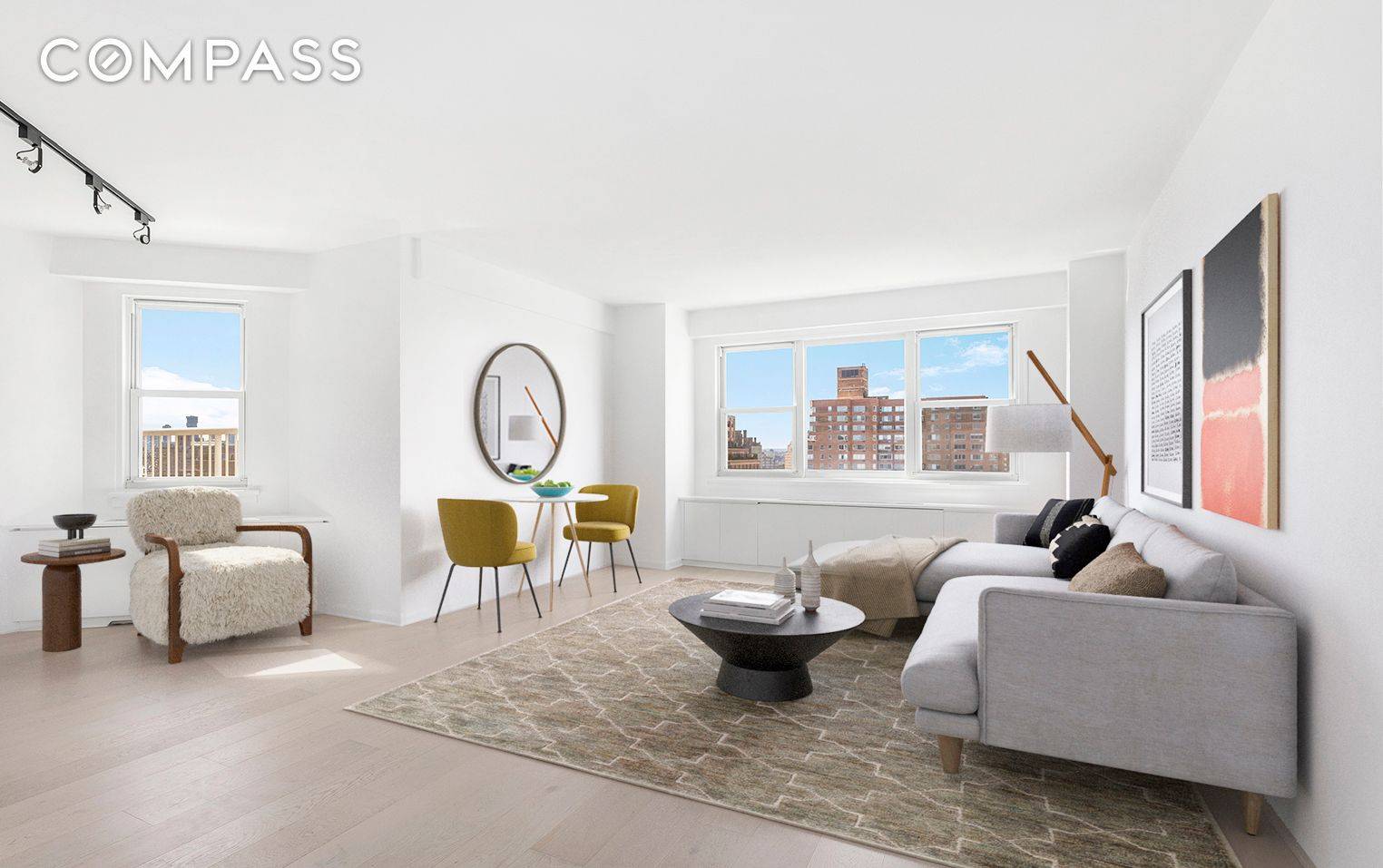 Welcome to this newly updated, sunset view, high floor, alcove studio.