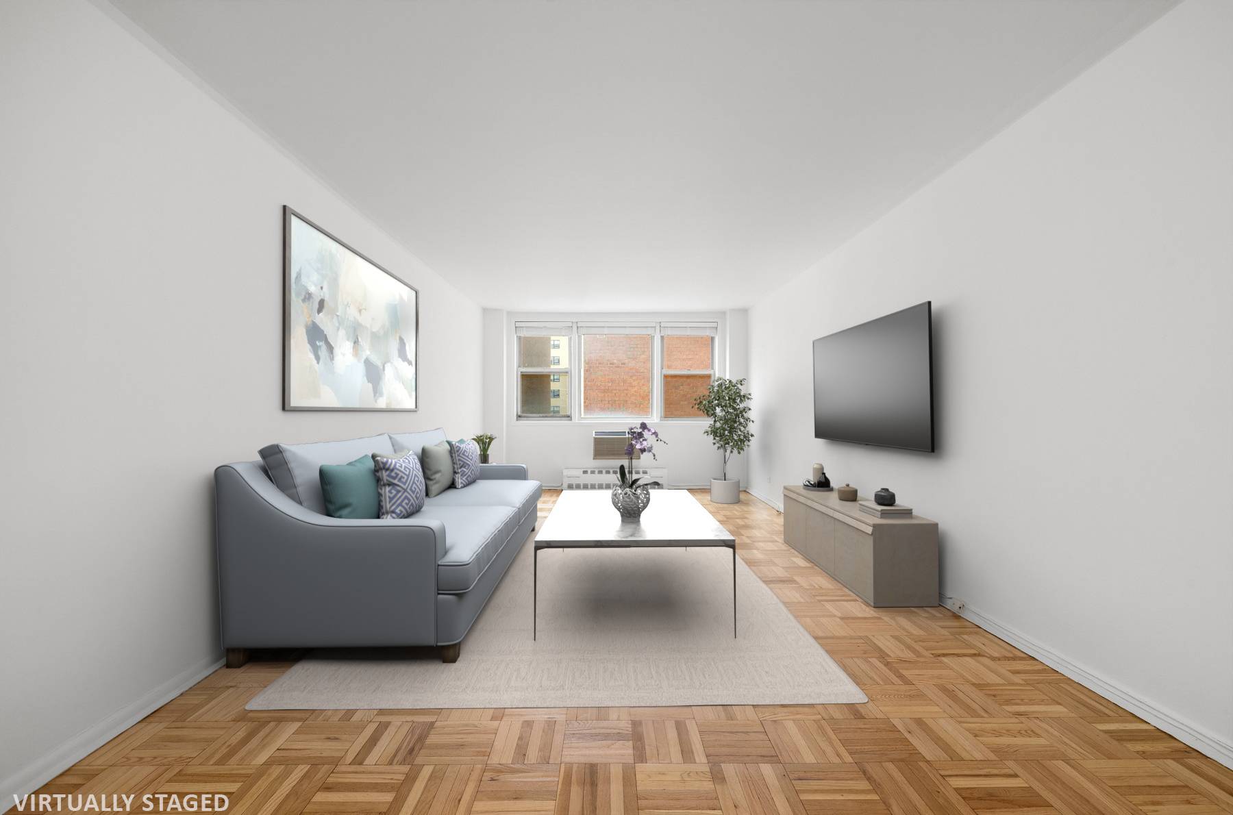 This oversized 1 bedroom Condo with low monthlies features a gracious layout with an expansive living room, hardwood floors, south facing windows, and multiple closets.