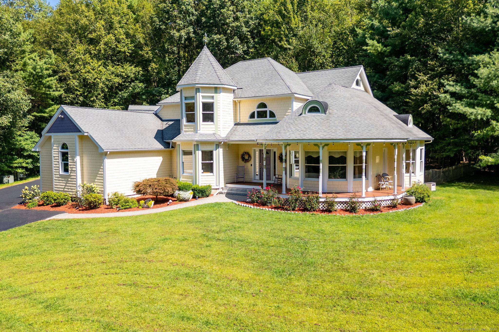 Nestled in a private meadow, this custom built neo Victorian masterpiece blends timeless elegance with modern luxury.
