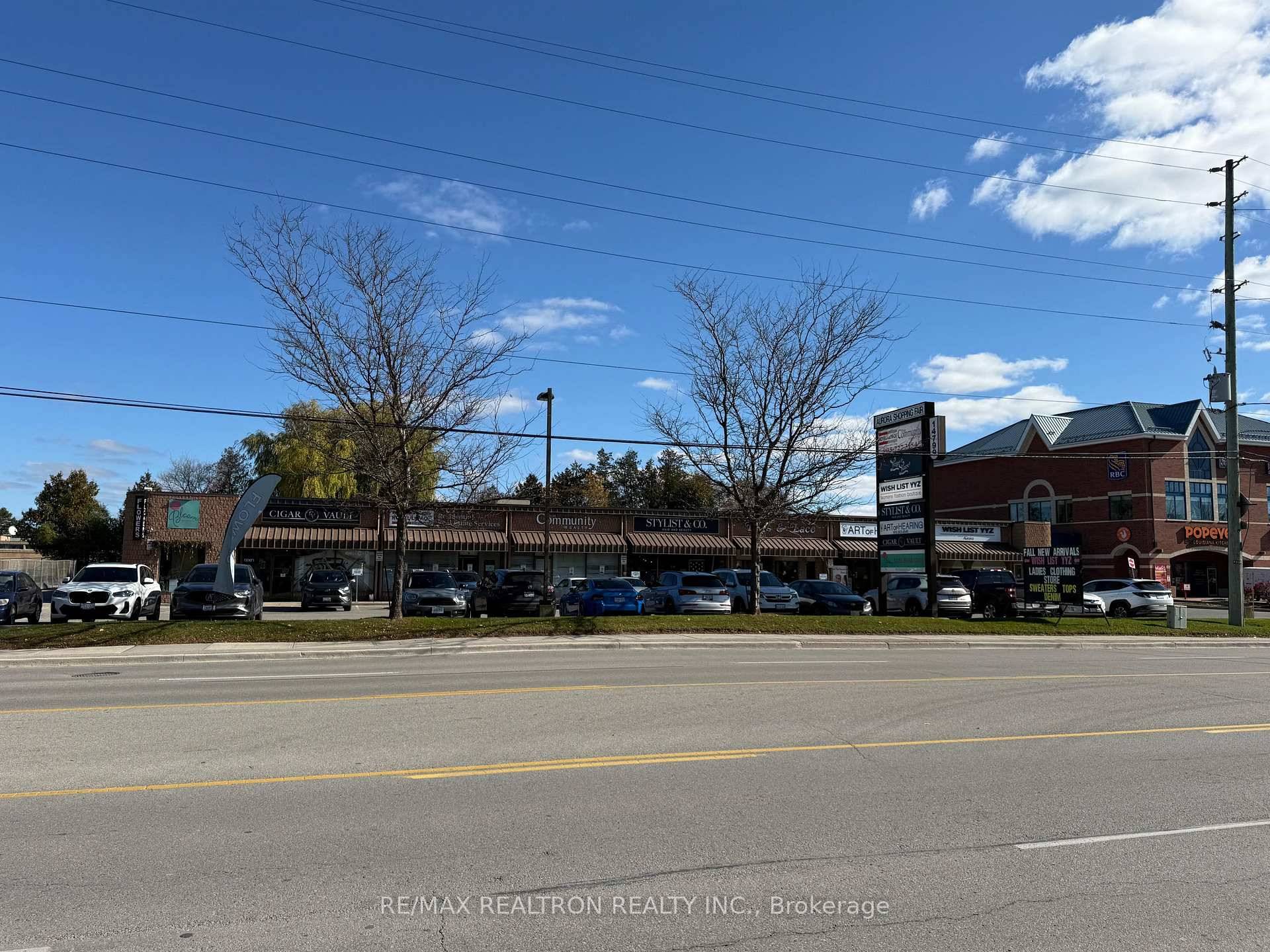 Prime Commercial Retail Office Space for Lease located in Busy Retail Plaza on Yonge Street in Aurora.