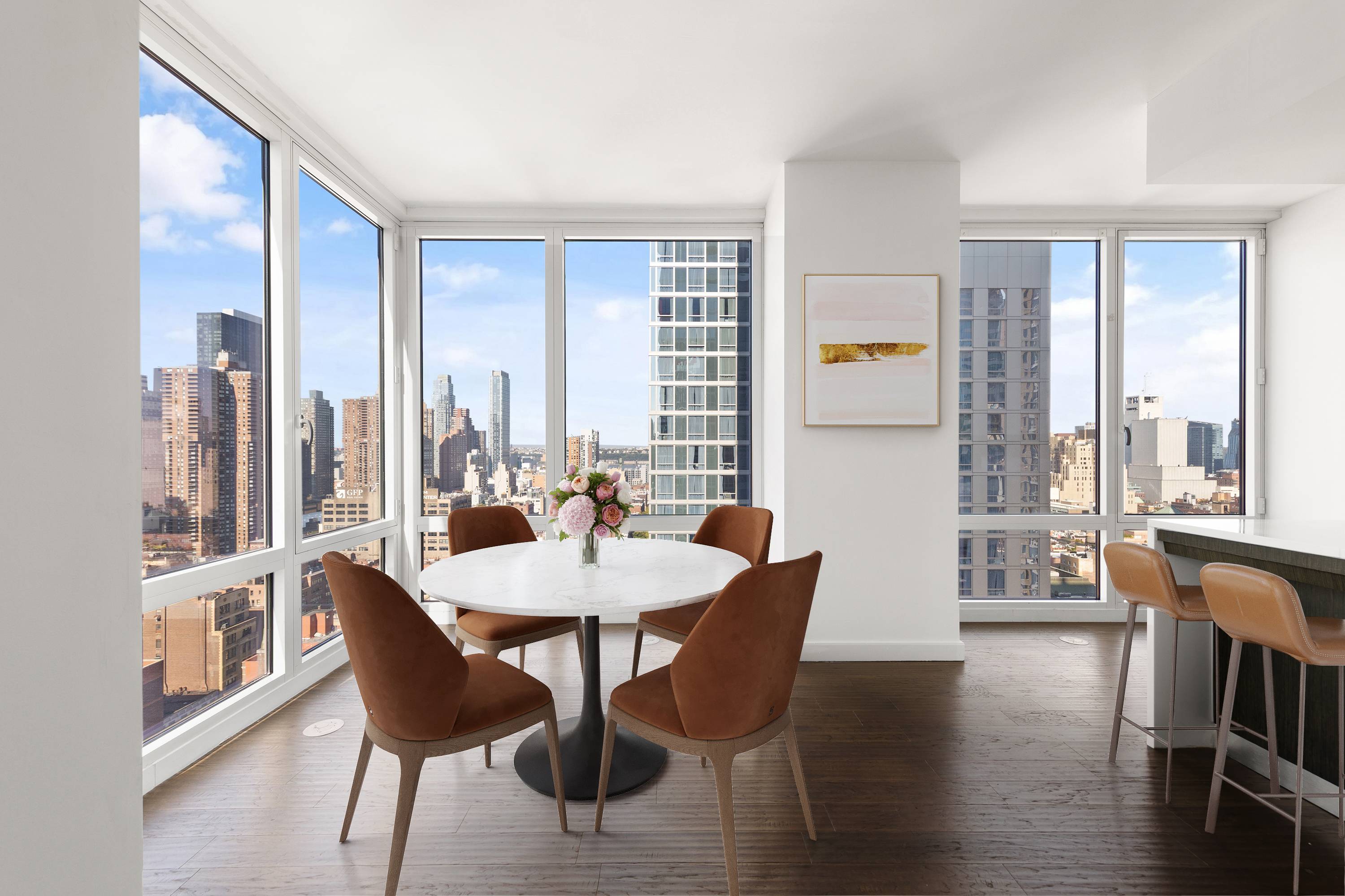 Superb, loft like corner 2 bedroom, 2 and 1 2 bath home in the award winning Platinum Condominium, located in the heart of the Theater District.