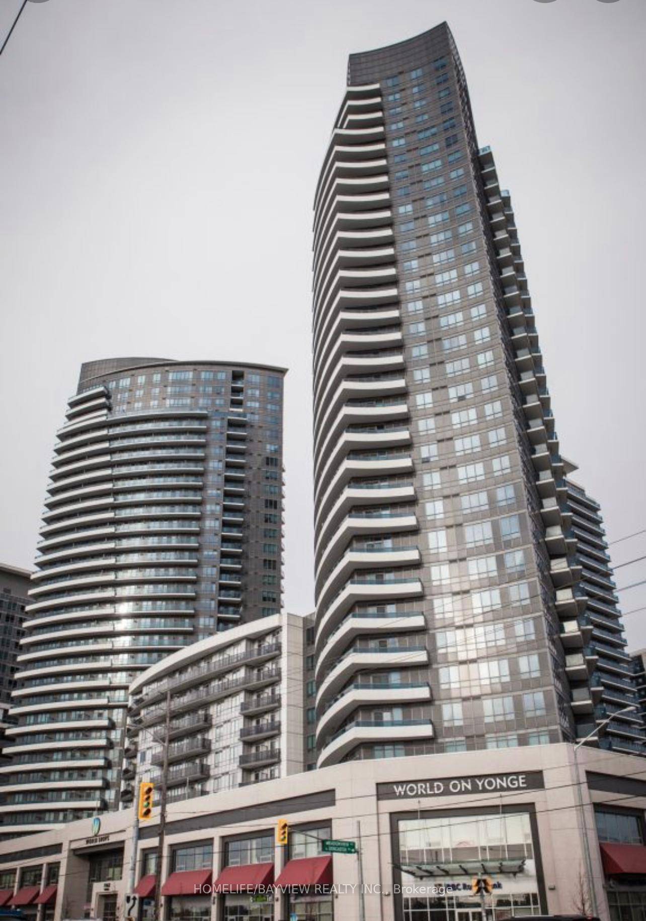 World On Yonge Is A Modern Multi Use Commercial, Residential, Office, Hotel, Shopping Mall Complex, Located At Yonge St.
