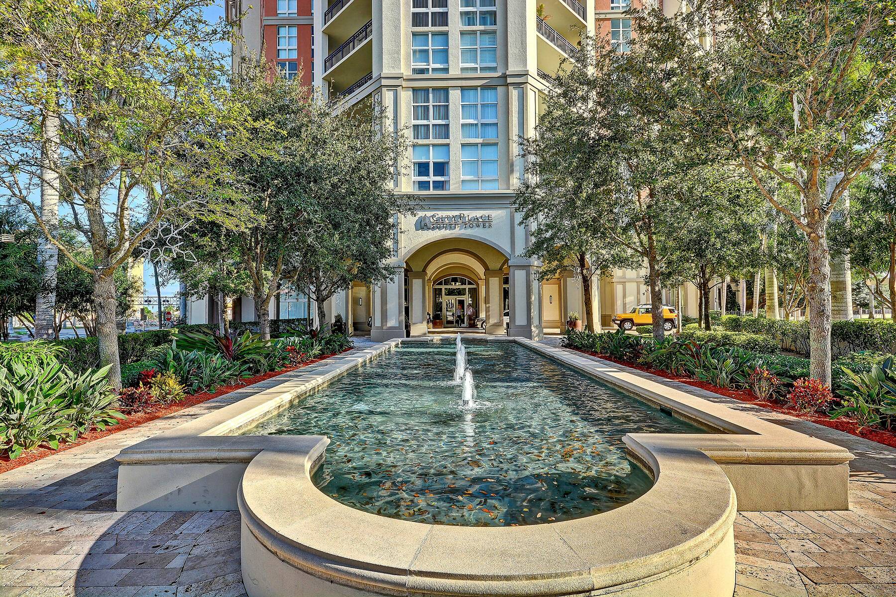Beautiful 2 bdrm 2 bath condo on 16th floor at CityPlace South Tower with striking view.