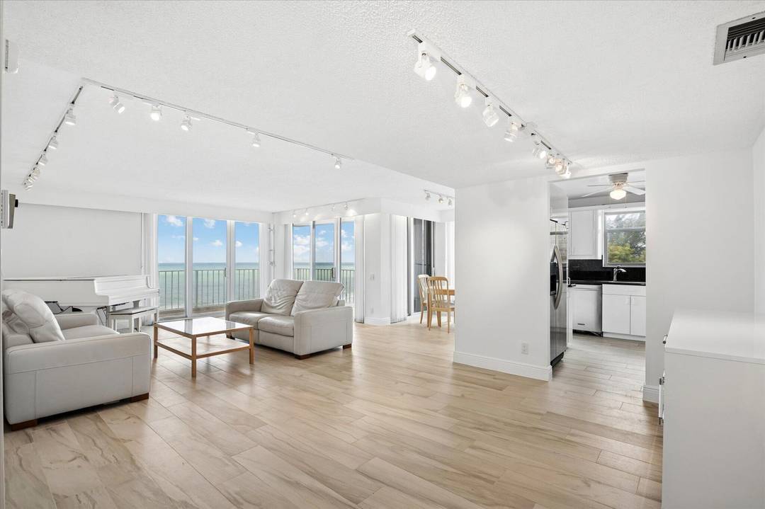 DIRECT OCEAN FRONT CORNER UNIT WITH WRAP AROUND BALCONY on the 5th floor offering the perfect blend of elevation and convenience no long elevator waits !
