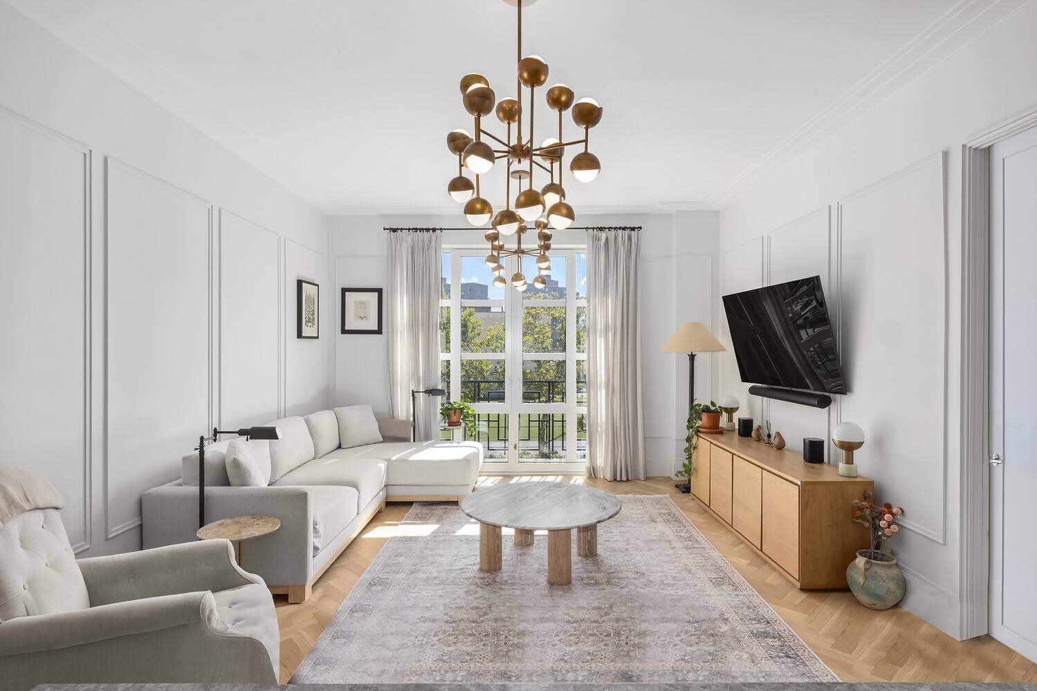Available October 1st Residence 3B is a 1, 043 SF split two bedroom, two bath designed by Paris Forino.