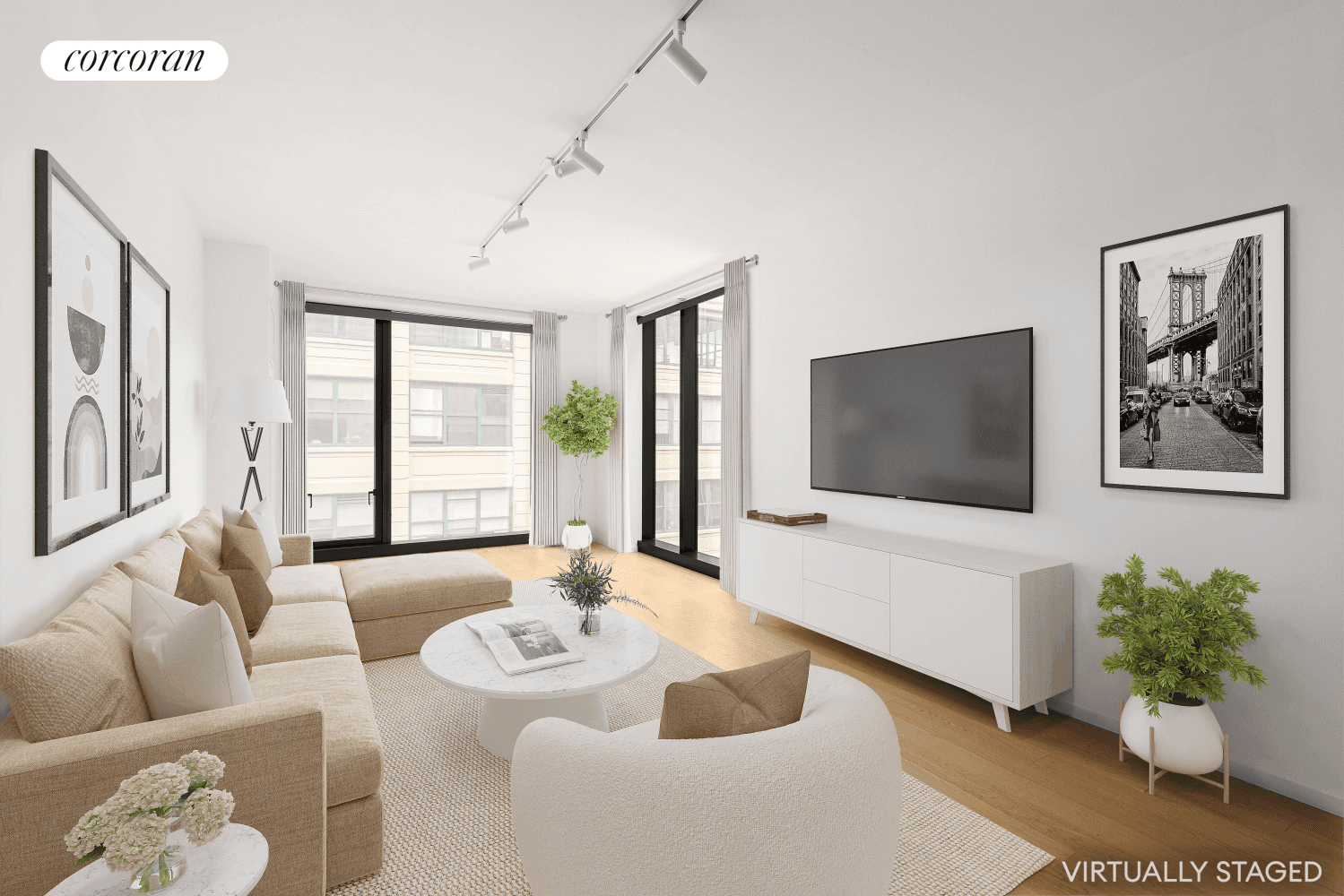 Welcome to your dream home at 98 Front Street, Unit 9B, located in the heart of Dumbo !