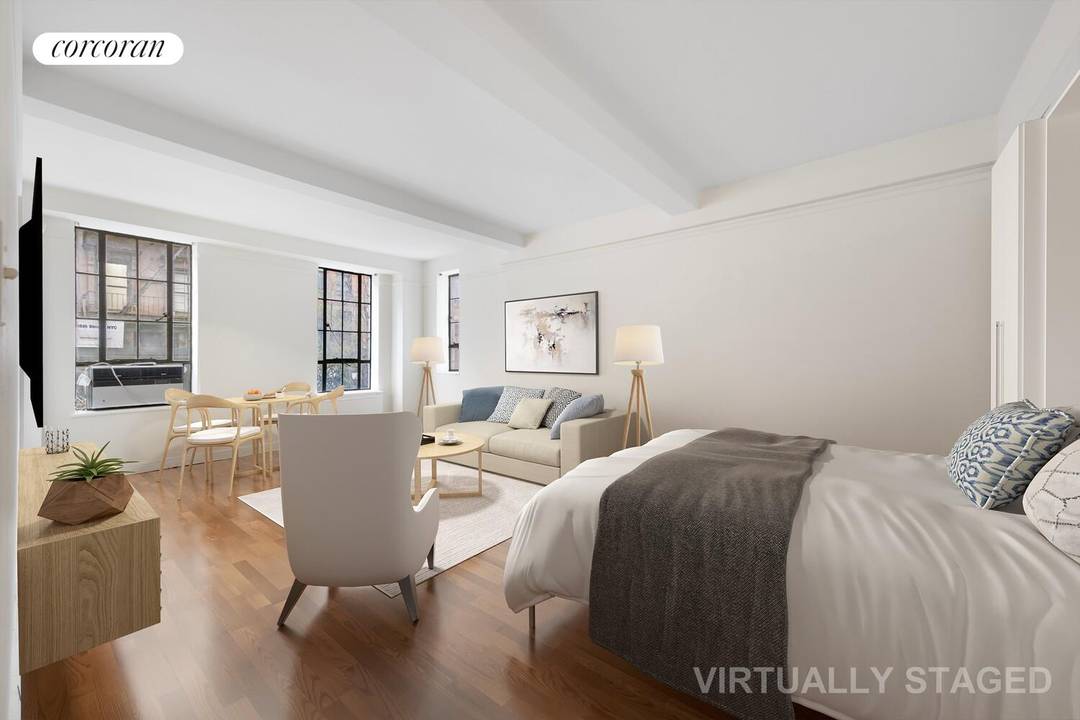 Welcome to Apartment 2D at 353 West 56th Street, an elegant sponsor offering at the renowned Parc Vendôme Condominium.