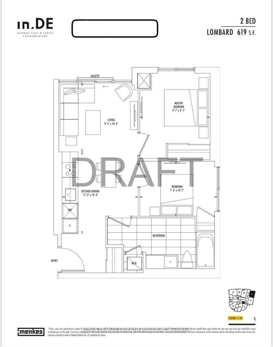 2 Bedrooms Corner Unit amp ; 1 Spacious Bathroom Of 619 Sf.