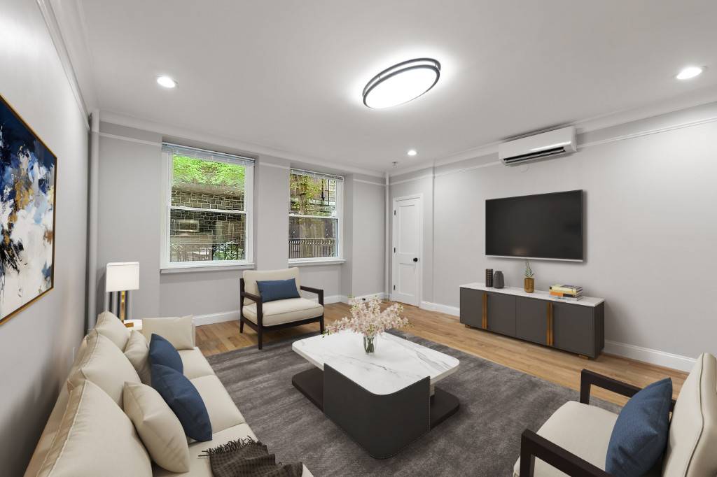 Largest private outdoor space in Brooklyn Heights with custom built pavilion 1 br plus 2 home offices, one can be used as a 2nd bedroom In unit full sized washer ...