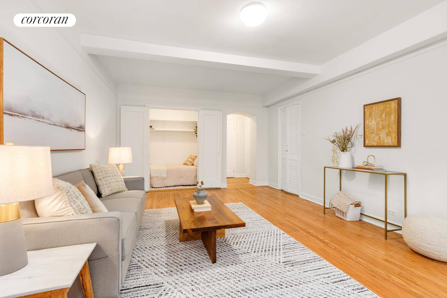 This inviting, spacious, south facing studio features high beamed ceilings, hardwood floors, an updated windowed kitchen and bath, and a spacious walk in closet with built ins, Apartment 3G at ...